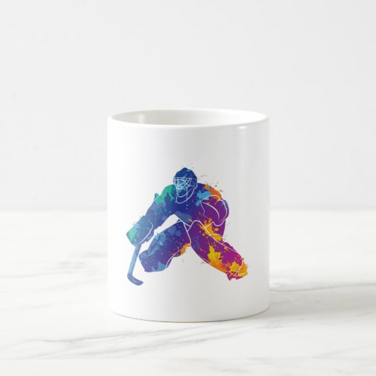 Mug Aquarelle Hockey sur glace Goalie (Centre)