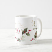 Mug Aquarelle Holly Berry Eucalyptus Parties scintilla (Devant droit)