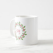 Mug Aquarelle Holly Wreath (Devant gauche)
