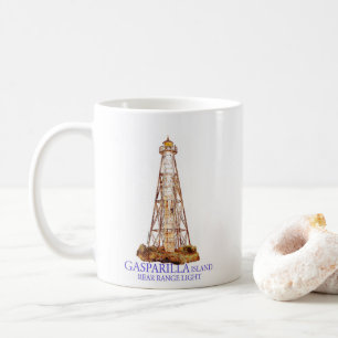 Mug Aquarelle Illustration Gasparilla Island Light