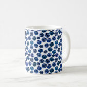 Mug Aquarelle illustrée bleu ensemble motif (Devant droit)