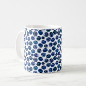 Mug Aquarelle illustrée bleu ensemble motif (Devant gauche)