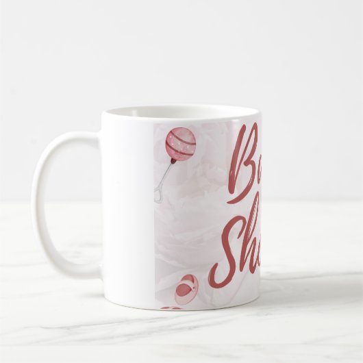 Mug Aquarelle Illustrée rose clair Moderne enfant (Gauche)