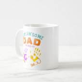 Mug Aquarelle imprimé à la main Père Papa Fils Cadeau (Devant gauche)