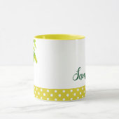 Mug Aquarelle Jaune Lys Peinture Fleur (Centre)