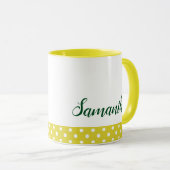 Mug Aquarelle Jaune Lys Peinture Fleur (Devant droit)