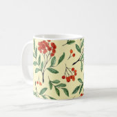 Mug Aquarelle jaune Rowan Motif sans couture (Devant gauche)