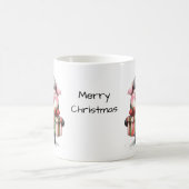 Mug Aquarelle jolie porc Joyeux Noël (Centre)