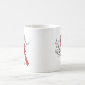 Mug Aquarelle Joyeux Noël Cardinal rouge (Centre)