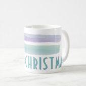 Mug Aquarelle Joyeux Noël Typographie vacances (Devant droit)