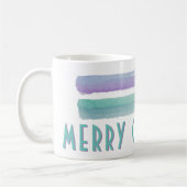 Mug Aquarelle Joyeux Noël Typographie vacances (Gauche)
