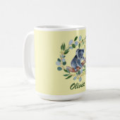 Mug Aquarelle Koala et couronne d'Eucalyptus (Devant gauche)