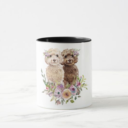 Mug Aquarelle Labradoodle /Goldendoodle (Centre)