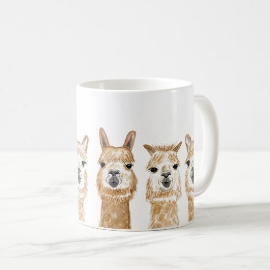Mug Aquarelle lama mule (Devant droit)