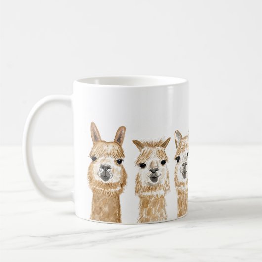 Mug Aquarelle lama mule (Gauche)