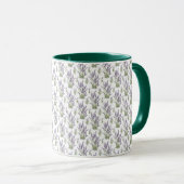 Mug Aquarelle lavande ClipArt, Motif Flora (Devant droit)