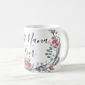 Mug Aquarelle lavande eucalyptus rose Rose sauvage Nan (Devant droit)