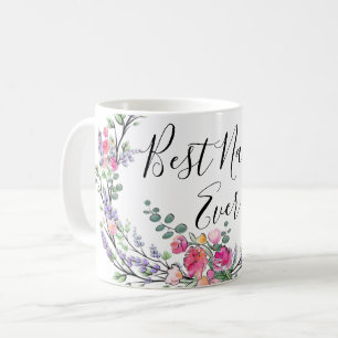 Mug Aquarelle lavande eucalyptus rose Rose sauvage Nan