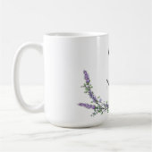 Mug Aquarelle lavande personnalisation Femme maman (Gauche)