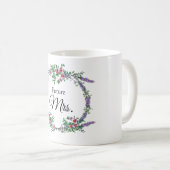 Mug Aquarelle lavande rose roses Futur Mme. (Devant droit)