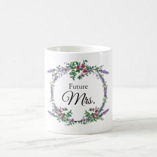 Mug Aquarelle lavande rose roses Futur Mme.