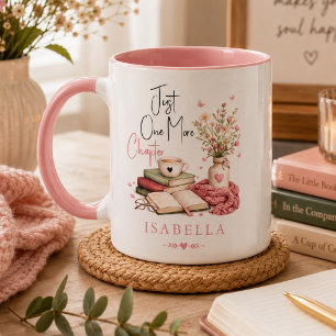 Mug Aquarelle Lectrice Florale Just One More Chapter