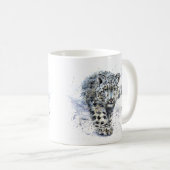 Mug Aquarelle léopard des neiges (Devant droit)