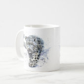 Mug Aquarelle léopard des neiges (Devant gauche)