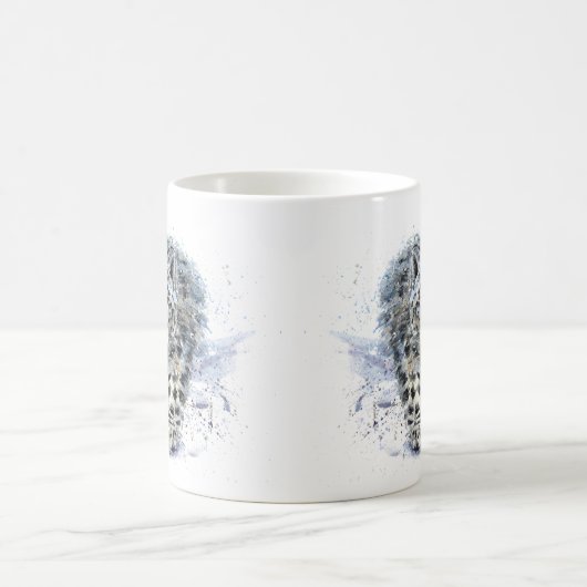 Mug Aquarelle léopard des neiges (Centre)