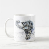 Mug Aquarelle léopard des neiges (Gauche)