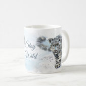 Mug Aquarelle léopard des neiges (Devant droit)