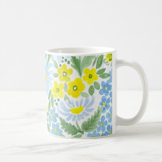 Mug Aquarelle . Les fleurs des champs . Camomille (Droite)