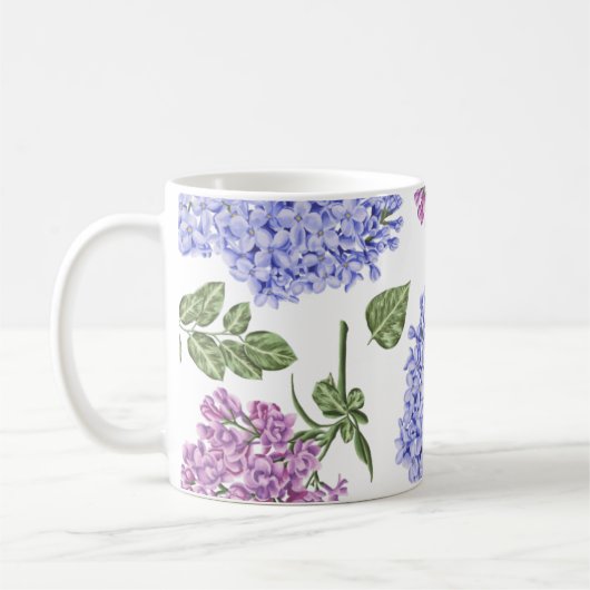 Mug Aquarelle Lilacs Violet (Gauche)