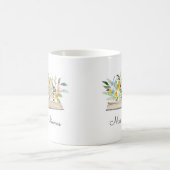 Mug Aquarelle Livre Fleur Floral Appréciation de l'ens (Centre)