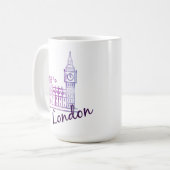 Mug Aquarelle Londres, Big Ben (Devant gauche)