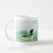 Mug Aquarelle Loon Wilderness Lake Bird Nature Art (Gauche)