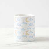 Mug Aquarelle Lune étoiles et nuages Motif (Centre)