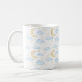 Mug Aquarelle Lune étoiles et nuages Motif (Gauche)
