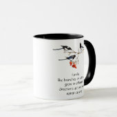 Mug Aquarelle Magpie Famille Citation Animal Nature (Devant droit)