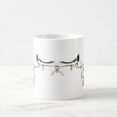 Mug Aquarelle Magpie Oiseaux Nature Art (Centre)