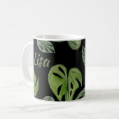 Mug Aquarelle main Monstera Adansonii Leaf (Devant gauche)