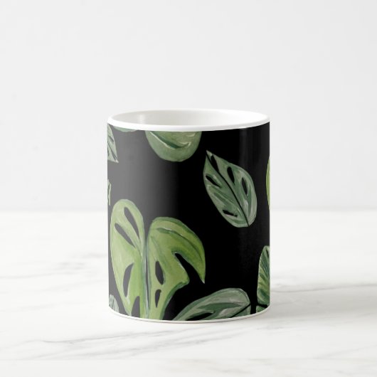 Mug Aquarelle main Monstera Adansonii Leaf (Centre)