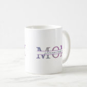 Mug Aquarelle Maman scinde Monogramme avec des noms d' (Devant droit)