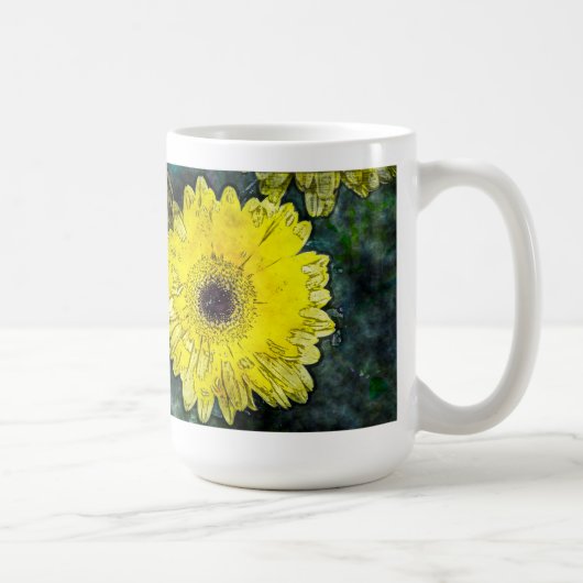Mug Aquarelle marguerite jaune (Droite)