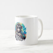 Mug Aquarelle Mauvaise boue de singe (Devant droit)