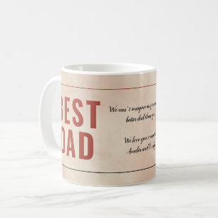 Mug Aquarelle Meilleur papa Message Photo de la Fête d