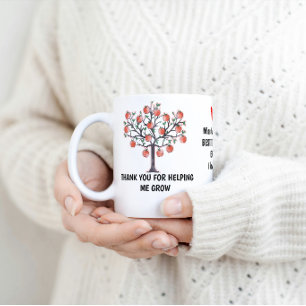 Mug Aquarelle Merci de m'avoir aidé à grandir Arbre
