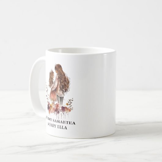 Mug Aquarelle mère et fille (1) (Devant gauche)