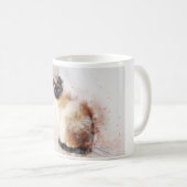 Mug Aquarelle mignonne Chat siamois Abstrait (Devant droit)