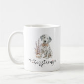 Mug Aquarelle mignonne Dalmatie Soyez forte calligraph (Gauche)
